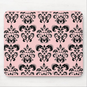 TAPIS DE SOURIS DOMMAQUES NOIRS ET ROSES