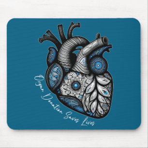 Tapis De Souris Don d'organe sauve des vies Carte de transplantati