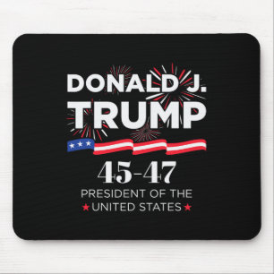 Tapis De Souris Donald J. Trump 45 47 Président Jour d'investiture