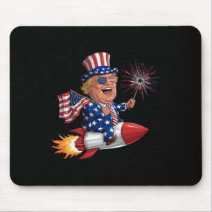 Tapis De Souris Donald Trump 2024 heureux 4 juillet Trump américai