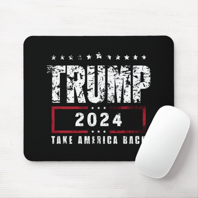 Tapis De Souris Donald Trump 2024 redonne l'élection américaine (Avec souris)