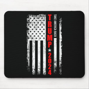 Tapis De Souris Donald Trump 2024 Reprendre le drapeau américain à