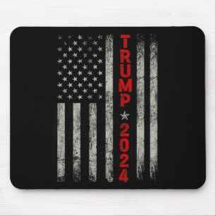 Tapis De Souris Donald Trump 2024 Reprendre le drapeau américain à