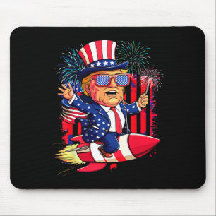 Tapis De Souris Donald Trump 2025 heureux 4 juillet Trump américai