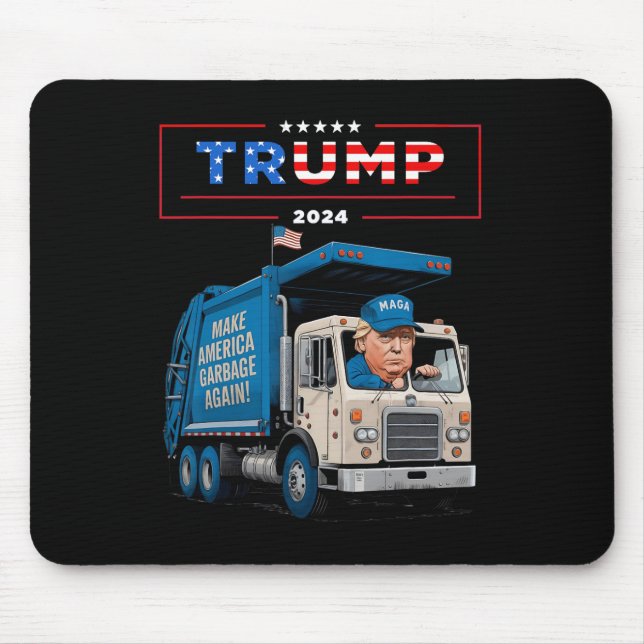Tapis De Souris Donald Trump Circule Dans Les Poubelles Chirurgie (Devant)