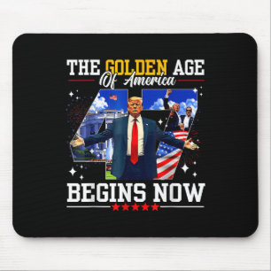 Tapis De Souris Donald Trump L'Âge D'Or De L'Amérique Commence À C