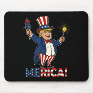 Tapis De Souris Donald Trump Merica 4 juillet Fireworks Patrioti