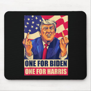 Tapis De Souris Donald Trump Middle Finger Biden Harris America Re