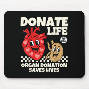 Tapis De Souris Donner la vie Don de sang Don d'organes sauve