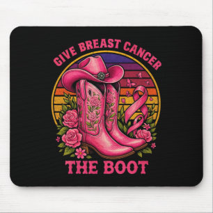 Tapis De Souris Donner Le Cancer Du Sein L'Initiale Cowgirl Cancer