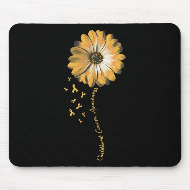 Tapis De Souris Dons de sensibilisation au cancer de la marguerite (Devant)