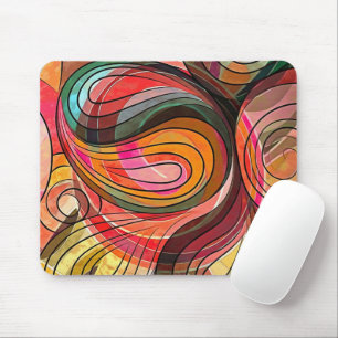 Tapis De Souris Doodle de spectre d'arc-en-ciel multicolore