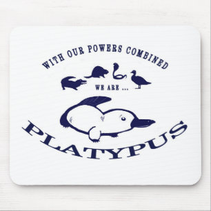 Tapis de souris d'ornithorynque - bleu