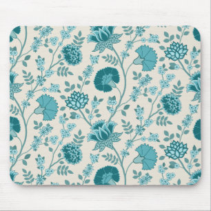 Tapis De Souris Dos de motifs floraux jacobéens sur crème