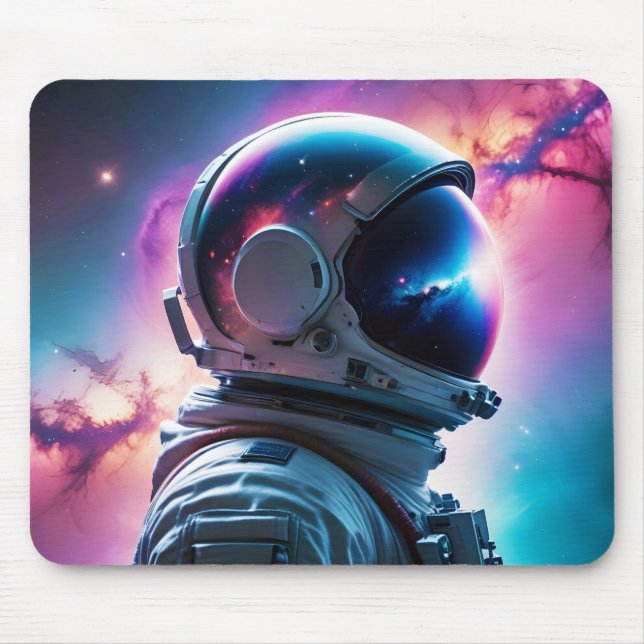 Tapis De Souris Double exposition cosmique Espace Infini Art unive (Devant)
