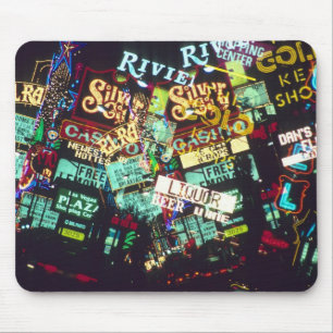 Tapis De Souris Double exposition, panneaux de casino, Las Vegas,