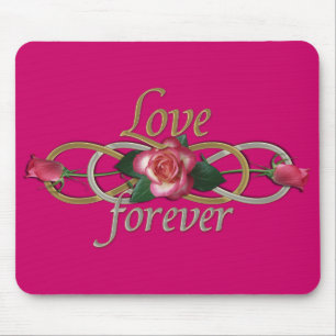 Tapis De Souris Double Infinité - Amour Rose pour toujours