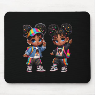 Tapis De Souris Double le S Bold Black Twins Art Sticker