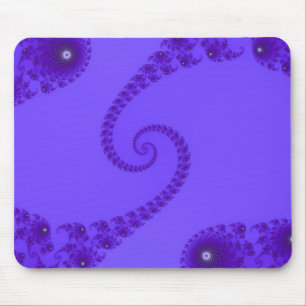 Tapis De Souris Double Mousepad en spirale pourpre bleu