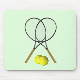 Tapis De Souris Doubles de tennis Green