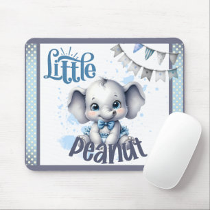 Tapis De Souris Douce Éléphant Bleu - Petit Cacahuète