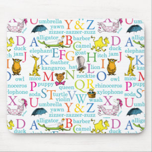 Tapis De Souris Dr. Seuss's ABC Pattern with Words