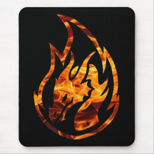 Tapis De Souris Dragon 1 de flamme