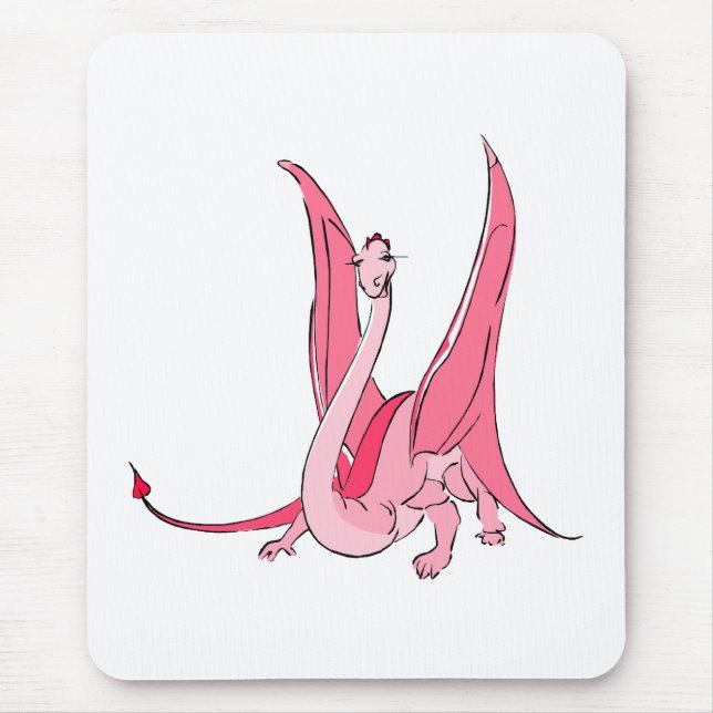 Tapis De Souris Dragon assez rose d'imaginaire (Devant)