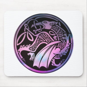 Tapis De Souris Dragon Celtique Rond