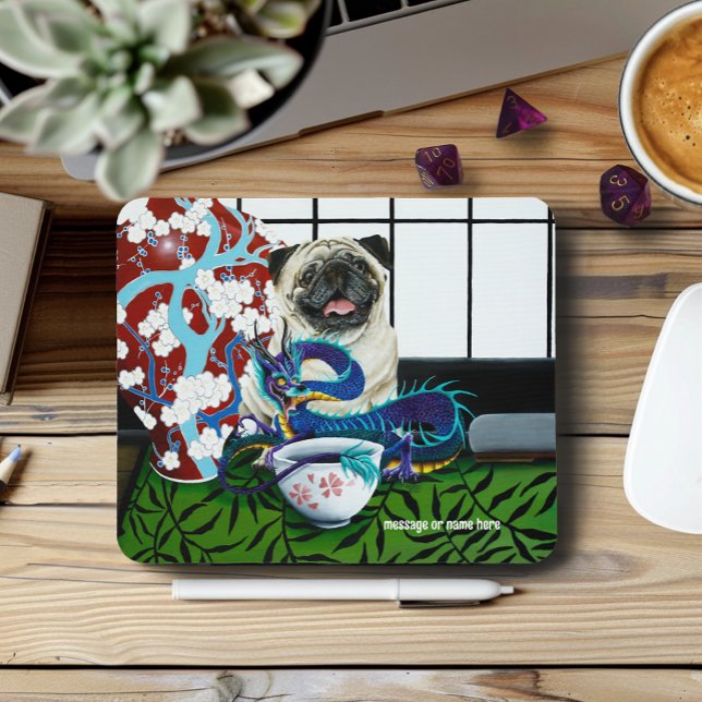 Tapis De Souris Dragon chinois de Chien carlin (Créateur téléchargé)