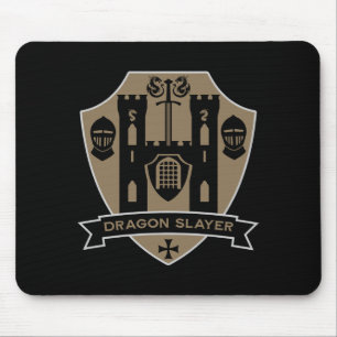 Tapis De Souris Dragon de Chevalier médiéval anglais