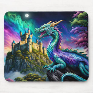 Tapis De Souris Dragon Iridescente Garde Sa Terre