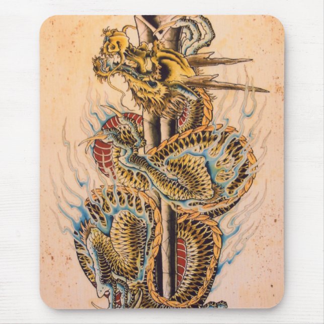 Tapis De Souris Dragon japonais (Devant)