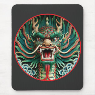 Tapis De Souris Dragon japonais et traditions shintoïstes-bouddhis