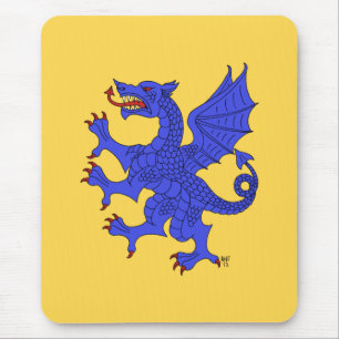 Tapis De Souris Dragon Rampant Azure