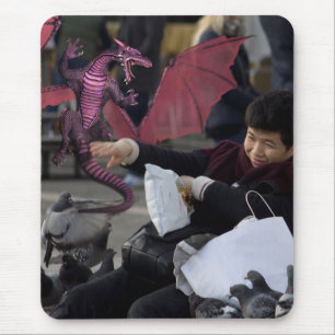 Tapis De Souris Dragon Rose À Venise Italie