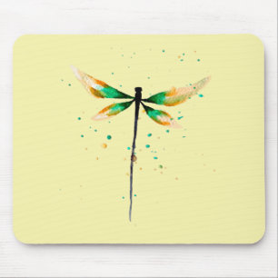 Tapis De Souris Dragonfly cute watercolor illustration