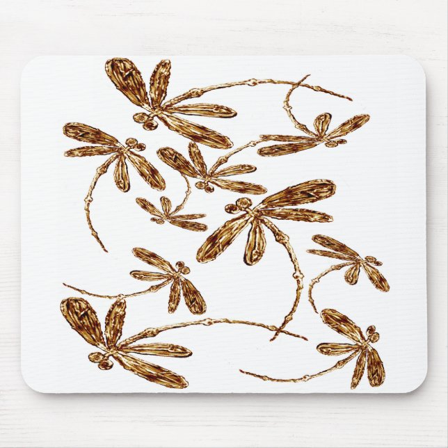 Tapis De Souris Dragonfly Frenzy Gold (Devant)