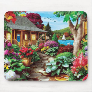 Tapis De Souris Dragonfly Garden Art