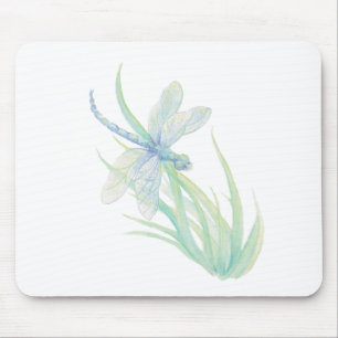 Tapis De Souris Dragonfly originale en bleu et vert