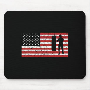 Tapis De Souris Drapeau Américain Boxe Boxe Cadeau Hommes Femmes