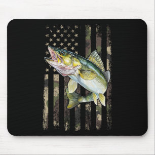 Tapis De Souris Drapeau américain camouflage Walleye