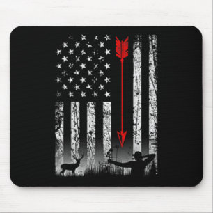 Tapis De Souris Drapeau Américain Chasse Bow Design patriotique Su