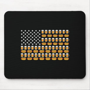 Tapis De Souris Drapeau américain de bière Boire patriotique 4 jui
