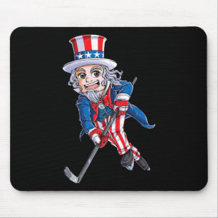 Tapis De Souris Drapeau américain de hockey 4 juillet Enfants garç