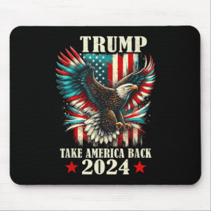 Tapis De Souris Drapeau américain de l'aigle patriotique Trump 202