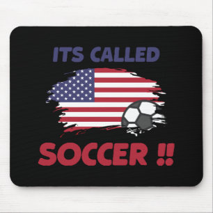 Tapis De Souris Drapeau américain drôle ça s'appelle FOOTBALL pas