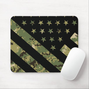 Tapis De Souris Drapeau américain du Camouflage numérique milita