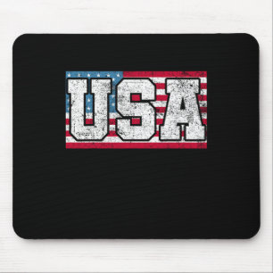 Tapis De Souris Drapeau américain États-Unis 4 juillet 