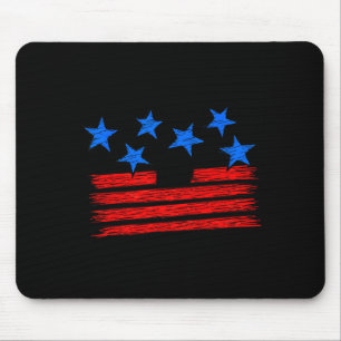 Tapis De Souris Drapeau américain étoiles et bandes patriotique 4